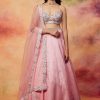 Women Lashkaraa | Light Pink Embroidered Silk Lehenga