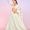 Women Lashkaraa | Dusty Grey Floral Embellished Lehenga