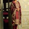 Women Lashkaraa | Maroon And Gold Embroidered Straight Suit