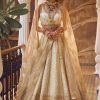 Women Lashkaraa | Off White Embroidered Brocade Lehenga