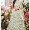 Women Lashkaraa | Light Dusty Green Embroidered Lehenga