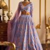 Women Lashkaraa | Lavender Floral Printed Lehenga