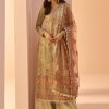 Women Lashkaraa | Dusty Mint Multicolor Embroidered Palazzo Suit