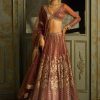 Women Lashkaraa | Dusty Pink And Gold Embroidered Lehenga