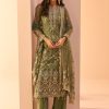 Women Lashkaraa | Dusty Green Embroidered Palazzo Suit