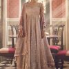 Women Lashkaraa | Light Pink Embroidered Anarkali Style Sharara Suit