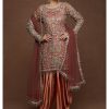 Women Lashkaraa | Dusty Rose Embroidered Punjabi Suit