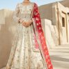 Women Lashkaraa | Red And Off White Anarkali Style Lehenga