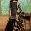 Women Lashkaraa | Black And Gold Thread Embroidered Gharara Suit