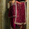 Women Lashkaraa | Pink Embroidered Peplum Style Punjabi Suit