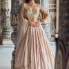 Women Lashkaraa | Nude And Gold Embroidered Lehenga