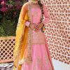 Women Lashkaraa | Pink And Mustard Embroidered Lehenga