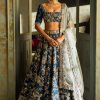 Women Lashkaraa | Dark Blue Embroidered Lehenga