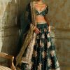 Women Lashkaraa | Dark Green Embroidered Lehenga