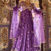 Women Lashkaraa | Purple Embroidered Brocade Anarkali