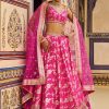 Women Lashkaraa | Pink Embroidered Brocade Lehenga