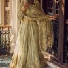 Women Lashkaraa | Light Mint Embroidered Anarkali Style Lehenga