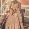 Women Lashkaraa | Dusty Pink And Red Embroidered Lehenga