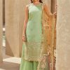 Women Lashkaraa | Dusty Green Embroidered Sharara Suit