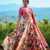 Women Lashkaraa | Hot Pink Multi Floral Printed Lehenga