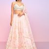 Women Lashkaraa | Light Pink Floral Embellished Lehenga