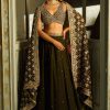 Women Lashkaraa | Dark Green Embroidered Lehenga