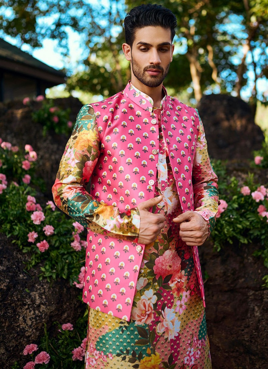 Men Lashkaraa | Multi Floral Printed Kurta Set