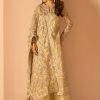 Women Lashkaraa | Light Yellow Embroidered Palazzo Suit