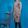 Men Lashkaraa | Multicolor Black Printed Sherwani