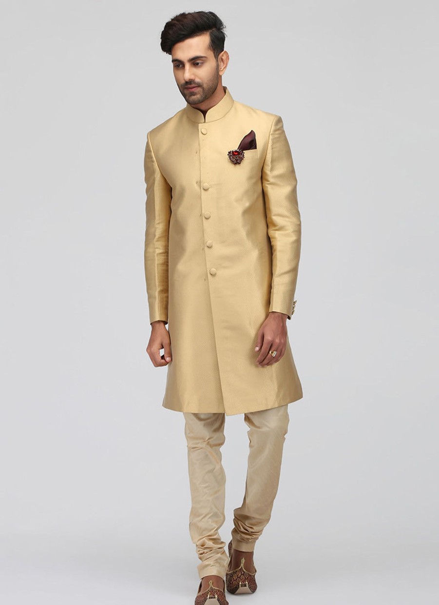 Men Lashkaraa | Golden Silk Sherwani