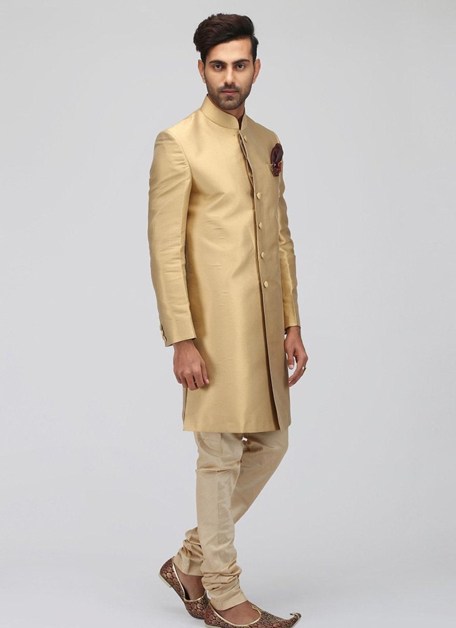 Men Lashkaraa | Golden Silk Sherwani