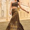 Women Lashkaraa | Black And Gold Embroidered Pant Set